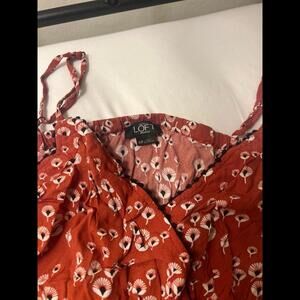 LOFT red cute jumpsuit romper/shortfalls xsp